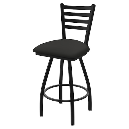 Holland Bar Stool Co 36" Swivel X-Tall Bar Stool, Black Wrinkle, Canter Iron Seat X410